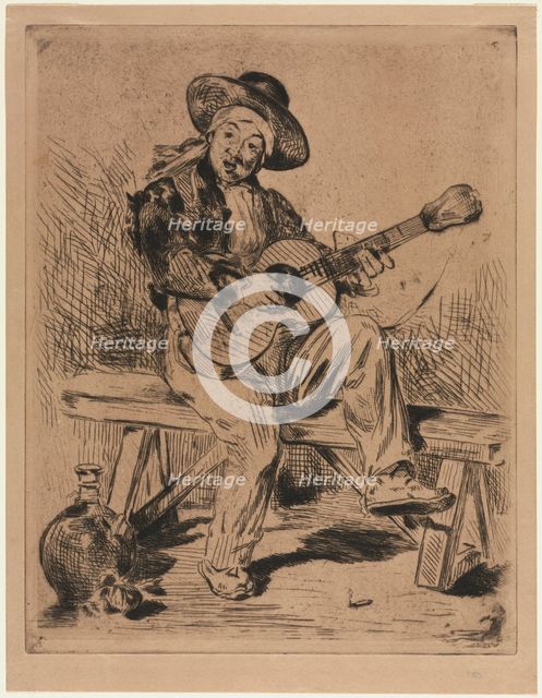 The Guitarist, 1861. Creator: Edouard Manet (French, 1832-1883).