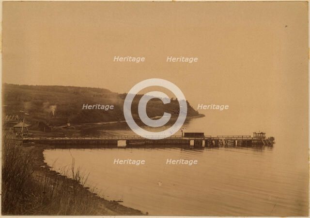 The Gulf of Aniva The Wharf at the Korsakov Prison, 1880-1899. Creator: Innokenty Ignatievich Pavlovsky.