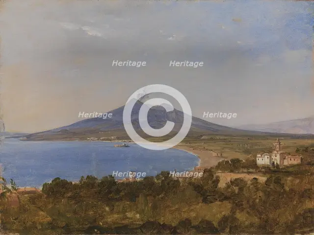 The Gulf of Naples with Vesuvius, 1818-1821. Creator: Franz Ludwig Catel.
