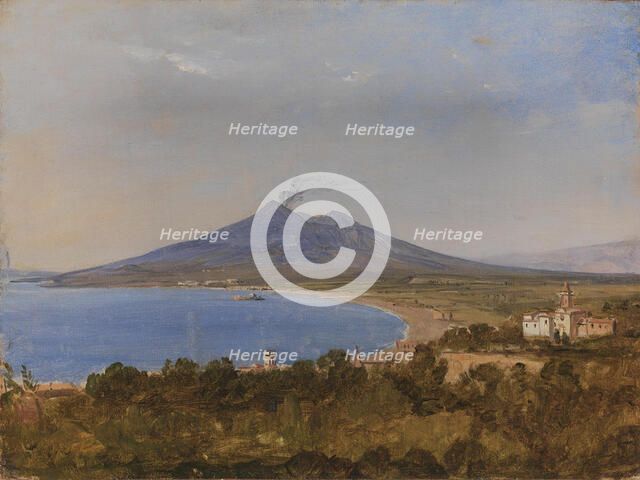 The Gulf of Naples with Vesuvius, 1818-1821. Creator: Franz Ludwig Catel.