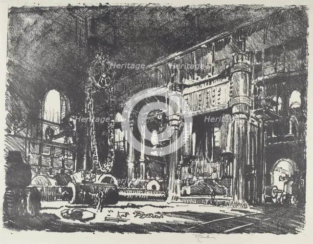 The Gun Forge, 1916. Creator: Joseph Pennell.