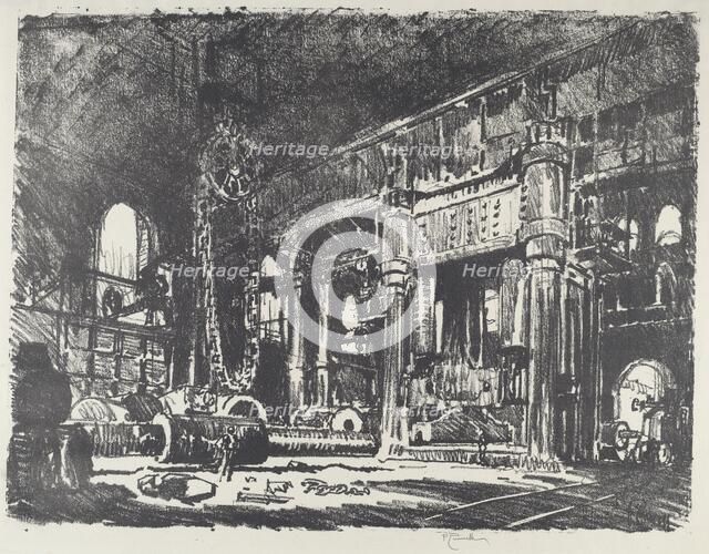 The Gun Forge, 1916. Creator: Joseph Pennell.