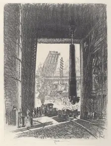 The Gun Pit, No.I, 1917. Creator: Joseph Pennell