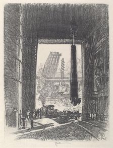 The Gun Pit, No.I, 1917. Creator: Joseph Pennell