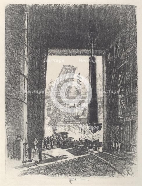 The Gun Pit, No.I, 1917. Creator: Joseph Pennell.