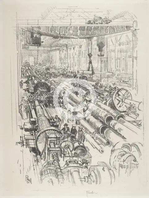 The Gun Shop, 1916. Creator: Joseph Pennell.