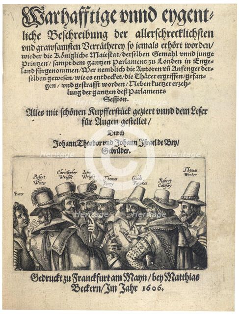 The Gunpowder Plot conspirators, 1605 (1606). Creator: Unknown.