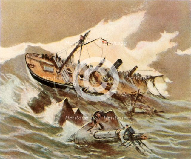 The gunship 'Iltis' is wrecked, 1896, (1936). Creator: Unknown.
