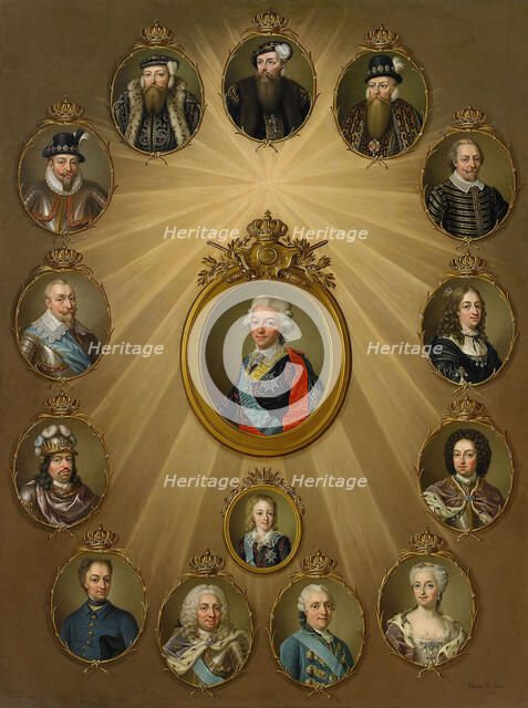 The Gustavian Family, c. 1785. Artist: Pasch, Ulrika Fredrika (1735-1796)