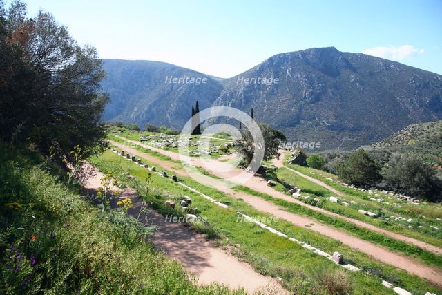 The gymnasium at Delphi, Greece. Creator: Samuel Magal.