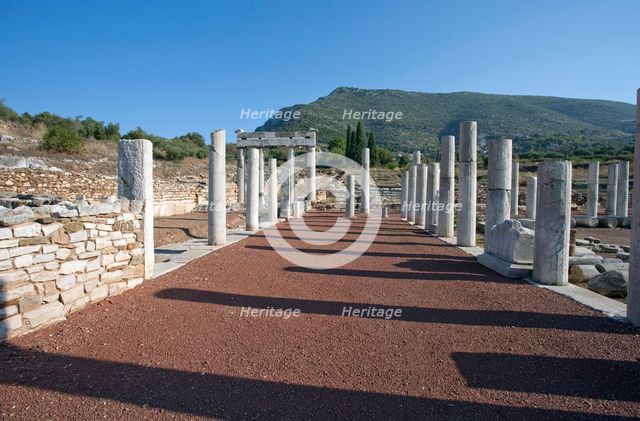The gymnasium at Messene, Greece. Creator: Samuel Magal.