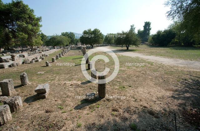 The gymnasium at Olympia, Greece. Creator: Samuel Magal.