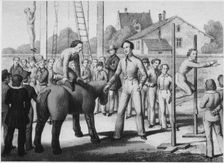 The gymnastics movement in Prussia, ca 1845. Artist: Anonymous