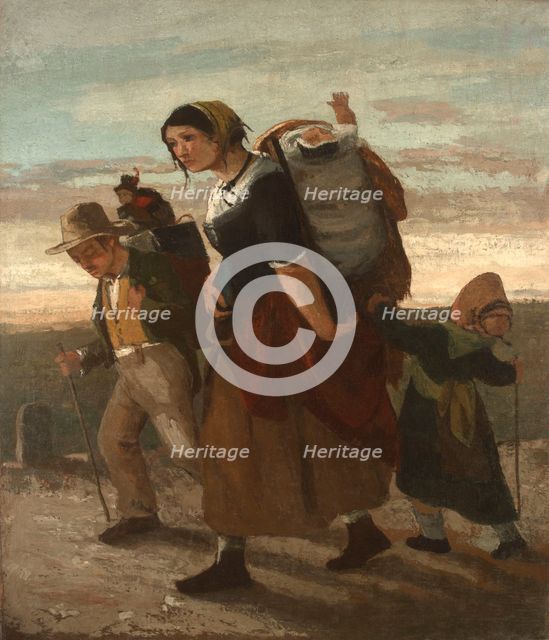 The gypsy and her children (La bohémienne et ses enfants), 1853-1854.