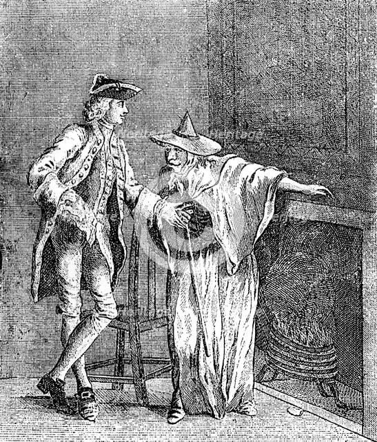 'The Gypsey conversing with ye Inspector General of Great Britain,' c1753. Artist: Unknown