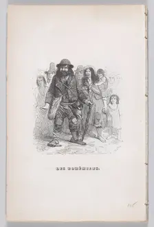 The Gypsies from The Complete Works of Béranger, 1836. Creators: Cherrier, Auguste Raffet