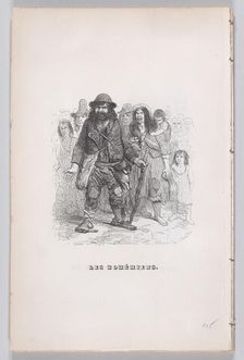 The Gypsies from The Complete Works of Béranger, 1836. Creators: Cherrier, Auguste Raffet