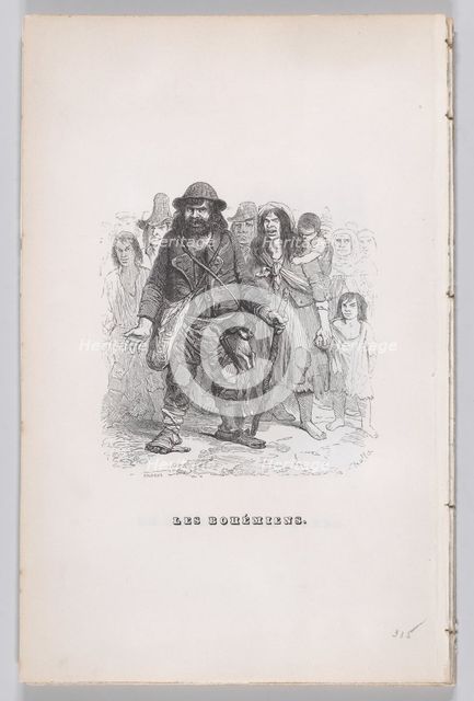 The Gypsies from The Complete Works of Béranger, 1836. Creators: Cherrier, Auguste Raffet.
