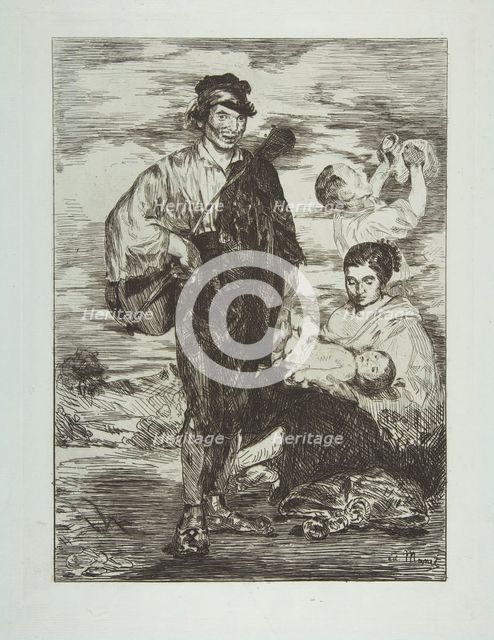 The Gypsies (Les Gitanos), 1862. Creator: Edouard Manet.