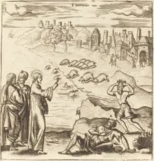 The Gadarene Demoniacs, probably c. 1576/1580. Creator: Leonard Gaultier