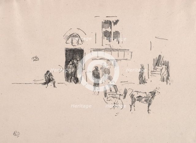 The Gaiety Stage Door, 1879. Creator: James McNeill Whistler (American, 1834-1903).