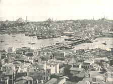 The Galata bridge across the Golden Horn, Constantinople, Ottoman Empire, 1895. Creator: W & S Ltd