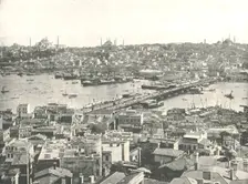 The Galata bridge across the Golden Horn, Constantinople, Ottoman Empire, 1895. Creator: W & S Ltd