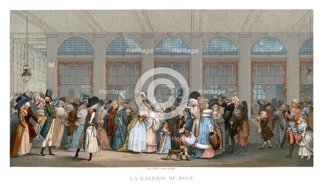 The Galerie de Bois, Paris, 1787, (1885). Creator: Urrabieta.