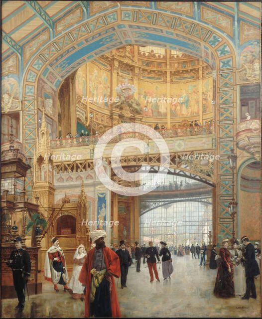 The Galerie des machines of the World Fair in Paris 1889, 1890. Creator: Béroud, Louis (1852-1930).