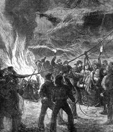 The Gales: wreck of the Royal Adelaide near Portland, 1872. Creator: Unknown