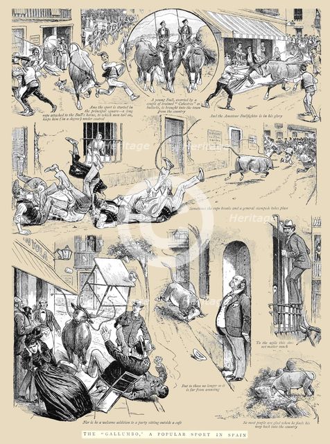 '' The "Gallumbo," a popular Sport in Spain', 1891. Creator: Unknown.