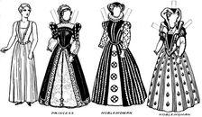 The Gallery of Costume: Dresses Worn in the Days When Queen Mary Reigned c1934