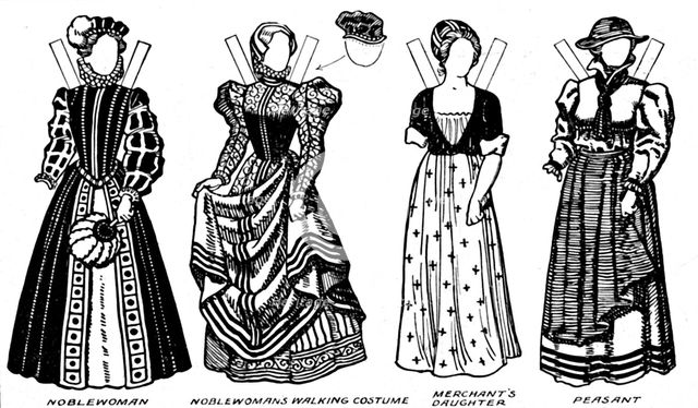 'The Gallery of Costume: Dresses Worn in the Days When Queen Mary Reigned', c1934. Artist: Unknown.