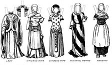The Gallery of Costume: Dresses Worn in the Last Years of Edward III's Reign c1934
