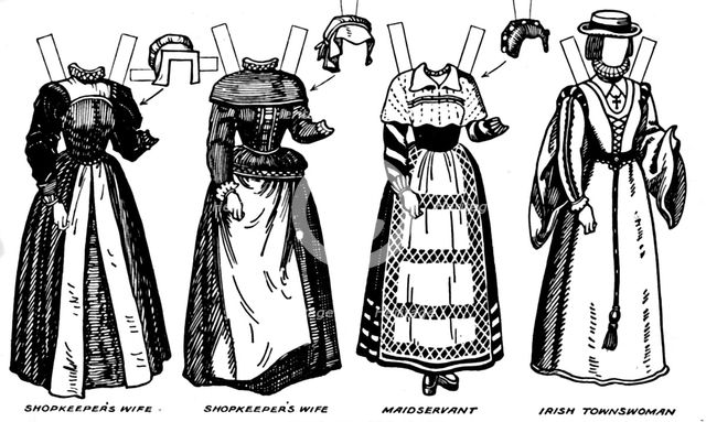 'The Gallery of British Costume: Dress Worn in the Late Sixteenth Century', c1934. Artist: Unknown.