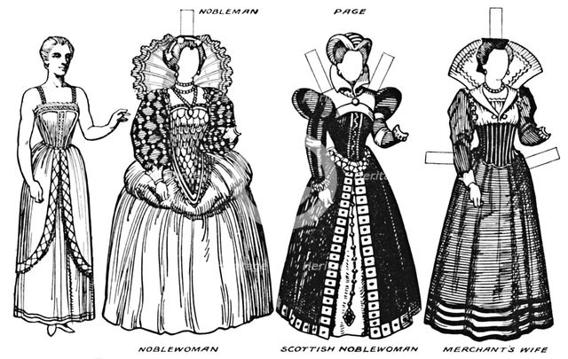 'The Gallery of British Costume: Dress Worn in the Late Sixteenth Century', c1934. Artist: Unknown.