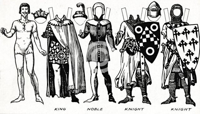 'The Gallery of British Costume: Dress Worn in the Reign of the First Edward', c1934. Artist: Unknown.
