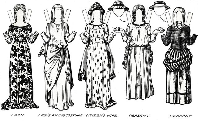 'The Gallery of British Costume: Dress Worn in the Reign of the First Edward', c1934. Artist: Unknown.