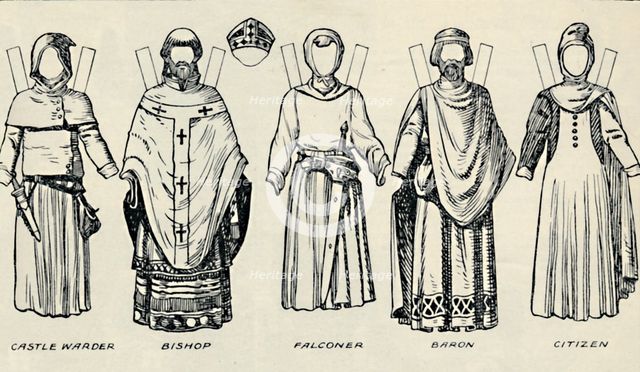 'The Gallery of British Costume: How The English Dressed in King John's Time', c1934. Artist: Unknown.