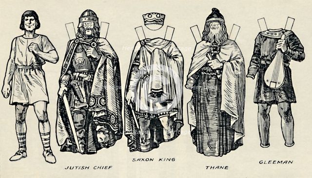 'The Gallery of British Costume: How The People Dressed in Anglo-Saxon Times', c1934. Artist: Unknown.