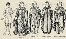 The Gallery of British Costume: How The People Dressed in Anglo-Saxon Times c1934