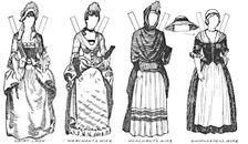 The Gallery of British Costume: Some of the Dresses Worn in Anne's Reign c1934