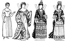 The Gallery of British Costume: Some of the Dresses Worn in Anne's Reign c1934