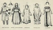 The Gallery of British Costume: Types of Dress in Early Plantagenet Times c1934