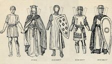 The Gallery of British Costume: Types of Dress in Early Plantagenet Times c1934
