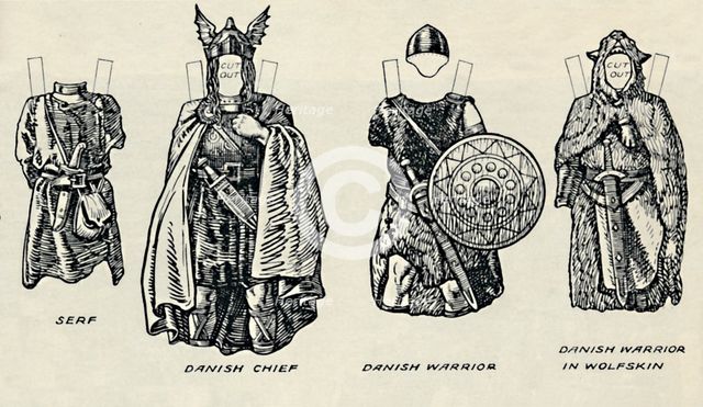 'The Gallery of British Costume: The Dress of Danes & Later Anglo-Saxons', c1934. Artist: Unknown.