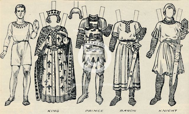 'The Gallery of British Costume: What Men and Women Wore In Henry III's Time', c1934. Artist: Unknown.