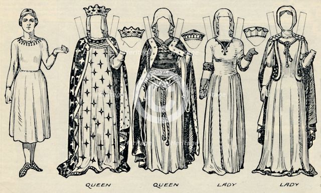 'The Gallery of British Costume: What Men and Women Wore In Henry III's Time', c1934. Artist: Unknown.