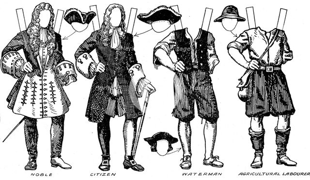 'The Gallery of English Costume: Some of the Dresses Worn in William III's Time', c1934. Artist: Unknown.
