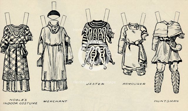 'The Gallery of Historic Costume: The Dresses Worn in the Days of Richard I', c1934. Artist: Unknown.